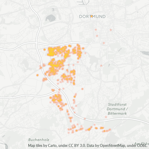 Heatmap für plz 44227
