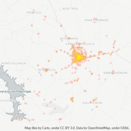 431 00 Χάρτης θερμότητας πυκνότητας επιχείρησης