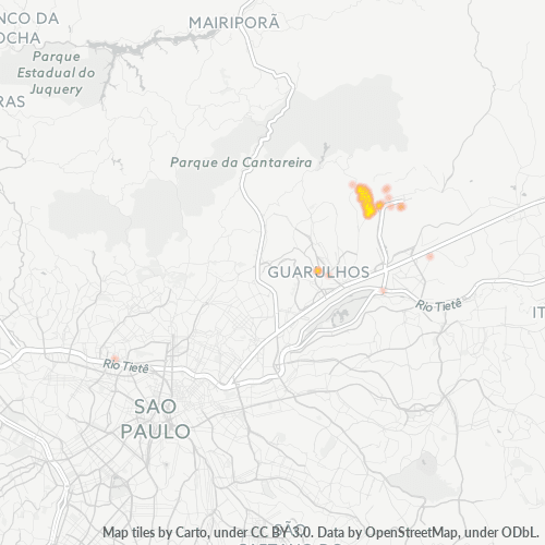 07143-000 Mapa de calor de densidad empresarial