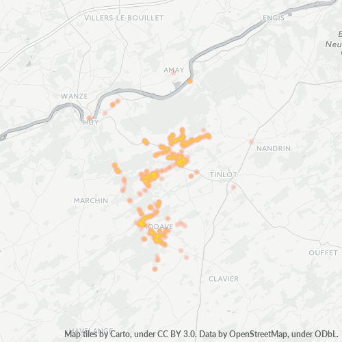 4577 Thermocarte de densité d'activité