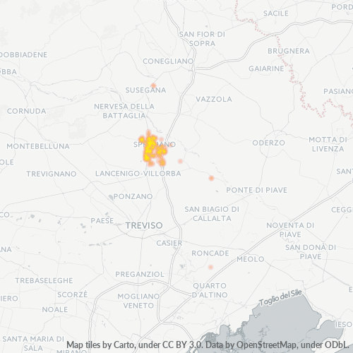 Mappa di calore per cap 31027