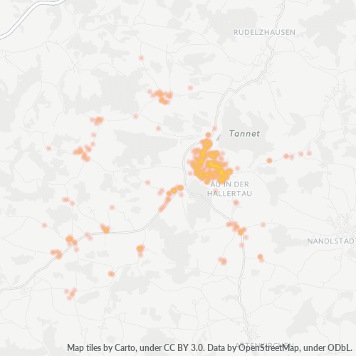 Heatmap für plz 84072