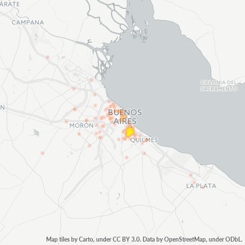 1872 Mapa de calor de densidad empresarial
