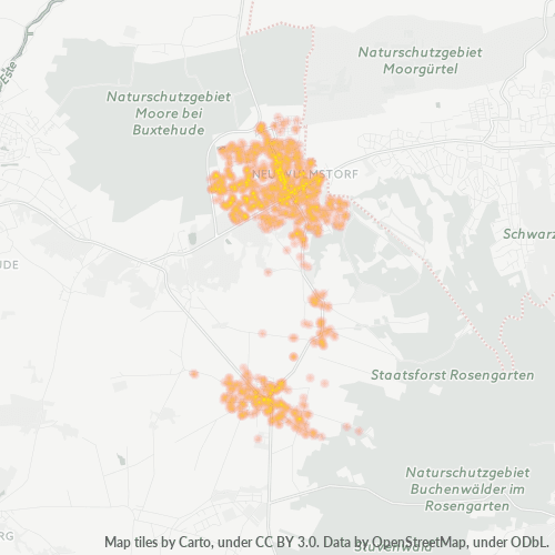 Heatmap für plz 21629