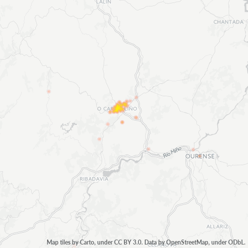Mapa de calor para código postal 32500