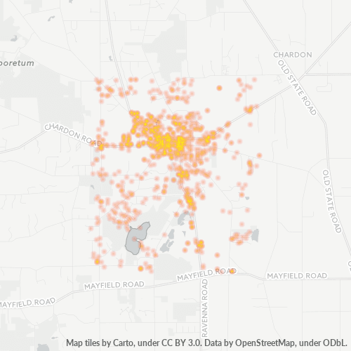 44024 Business Density Heatmap
