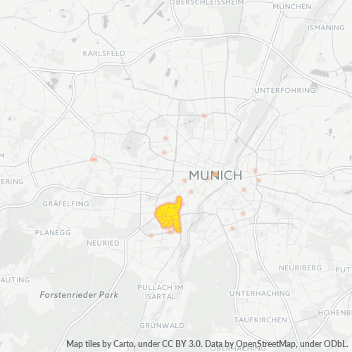 Heatmap für plz 81369