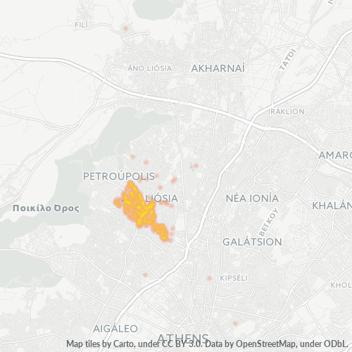131 21 Χάρτης θερμότητας πυκνότητας επιχείρησης