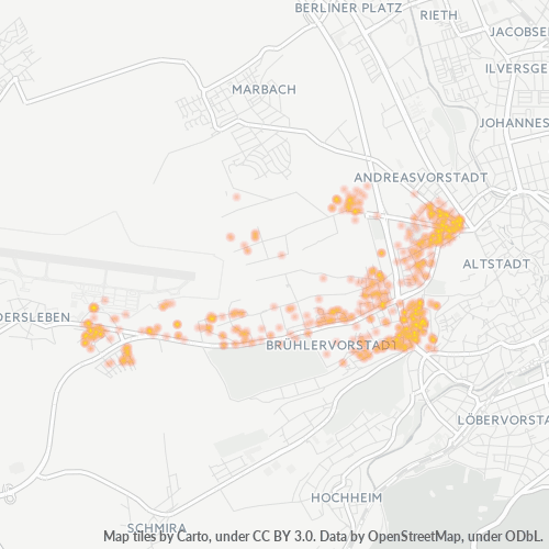 Heatmap für plz 99092