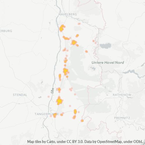 Heatmap für plz 39524