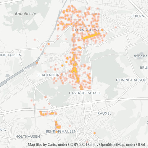 Heatmap für plz 44579