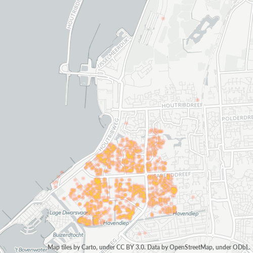 Heatmap voor postcode 8243