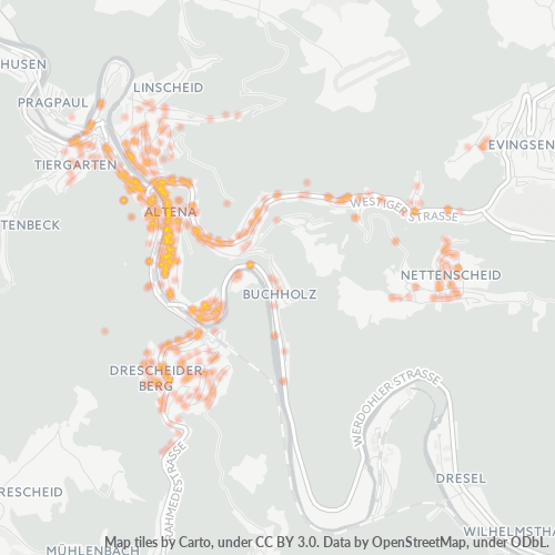 Heatmap für plz 58762