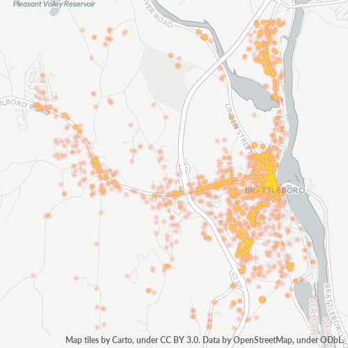 05301 Business Density Heatmap