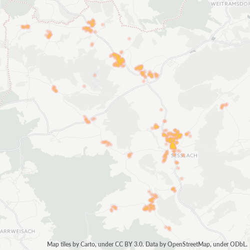 Heatmap für plz 96145