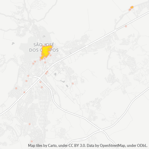 12210-000 Mapa de calor de densidad empresarial