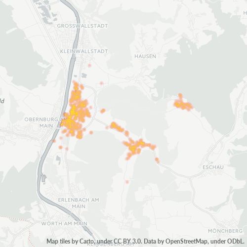 Heatmap für plz 63820
