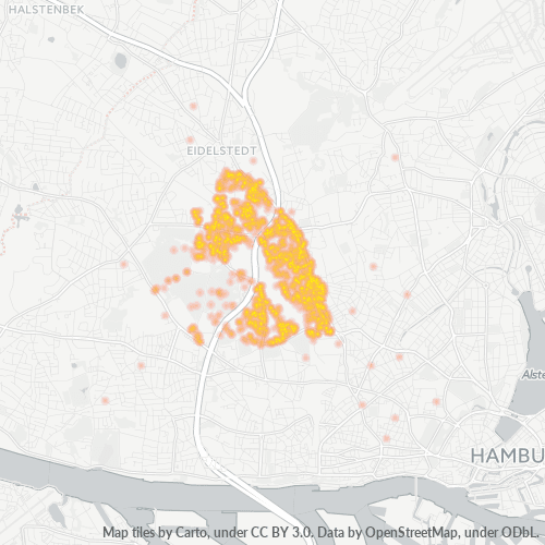 22525 Standortdichte-Heatmap