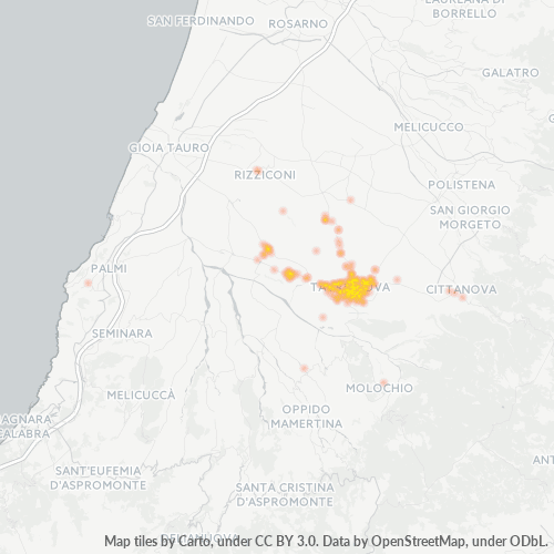 Mappa di calore per cap 89029