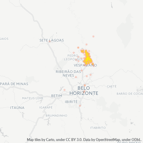33400-000 Heatmap de Densidade da Empresa