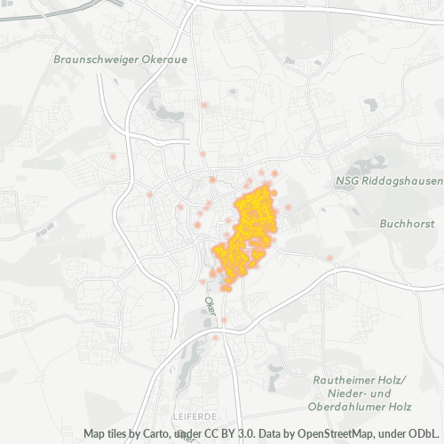 Heatmap für plz 38102