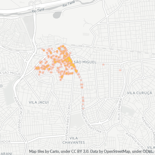 08011-000 Mapa de calor de densidad empresarial
