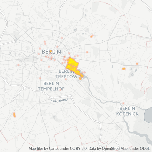 Heatmap für plz 10245