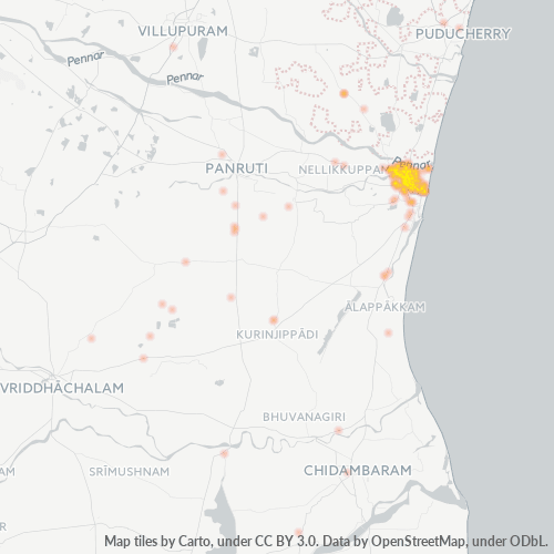 607001 Business Density Heatmap