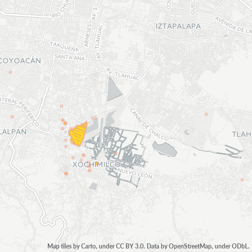 16035 Mapa de calor de densidad empresarial
