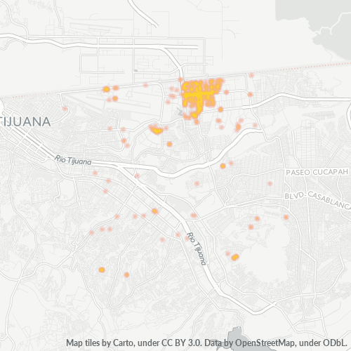 22435 Mapa de calor de densidad empresarial