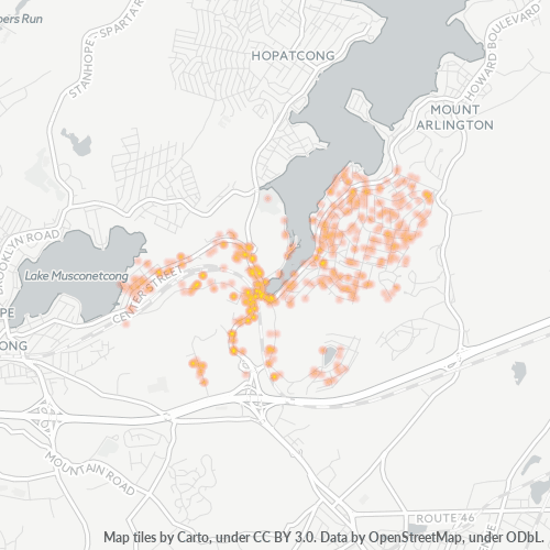 07850 Business Density Heatmap