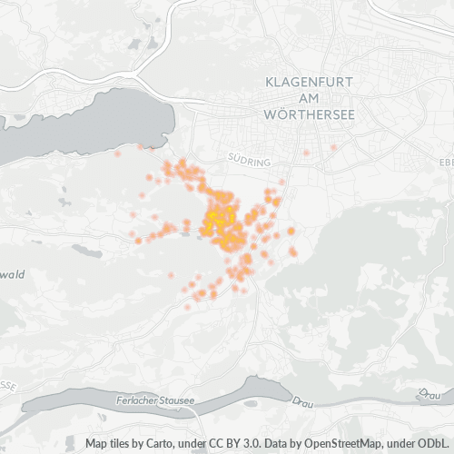 Heatmap für postleitzahl 9073