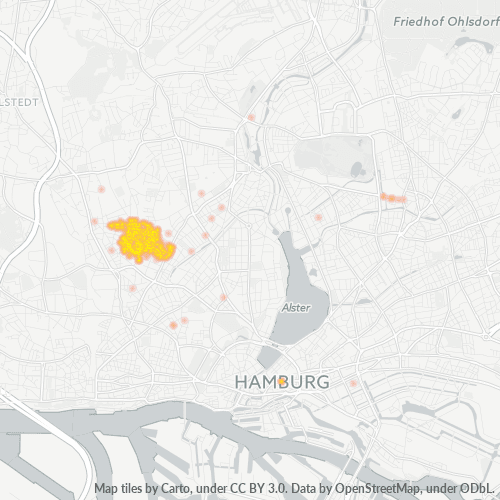Heatmap für plz 20255