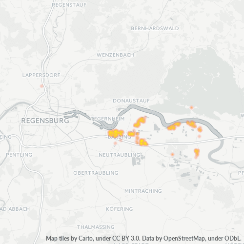 Heatmap für plz 93092