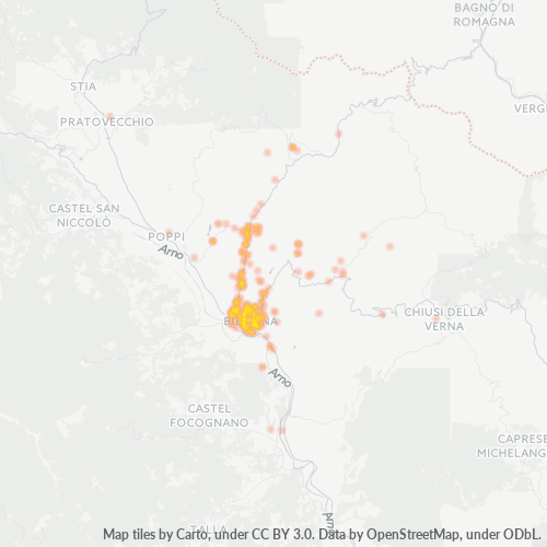 Mappa di calore per cap 52011