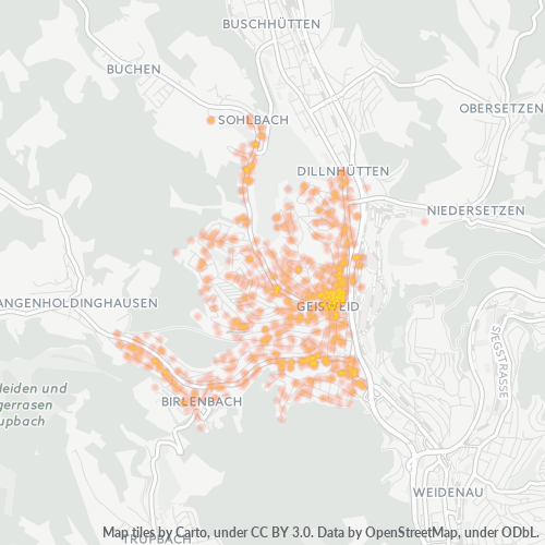 Heatmap für plz 57078
