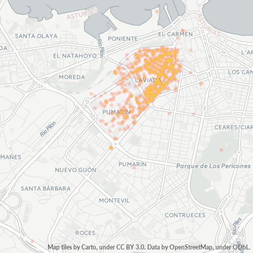 33207 Mapa de calor de densidad empresarial