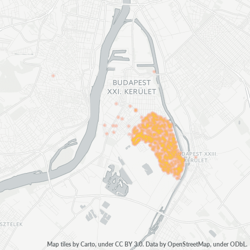 1213 Vállalati sűrűségi térkép