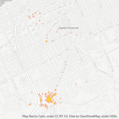 16565 Business Density Heatmap