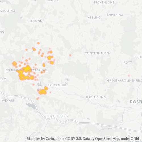 Heatmap für plz 83620