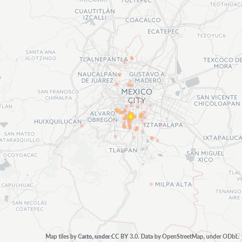 03660 Mapa de calor de densidad empresarial