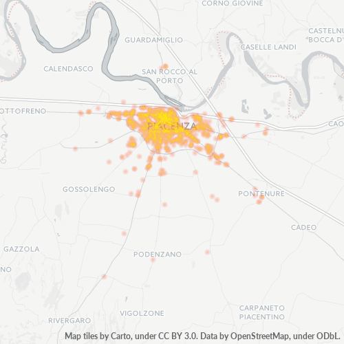 Mappa di calore per cap 29100