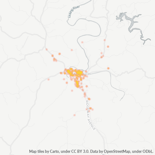 41040 Business Density Heatmap