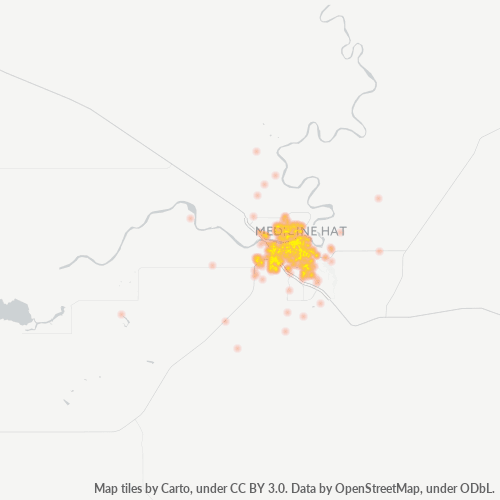 T1A Business Density Heatmap