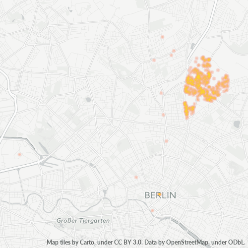 Heatmap für plz 13089