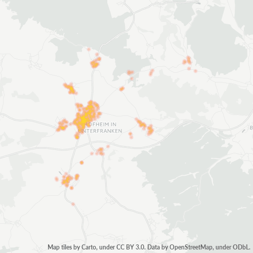 Heatmap für plz 97461