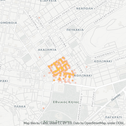 106 71 Χάρτης θερμότητας πυκνότητας επιχείρησης