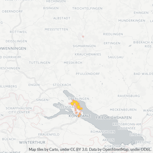 Heatmap für plz 78465
