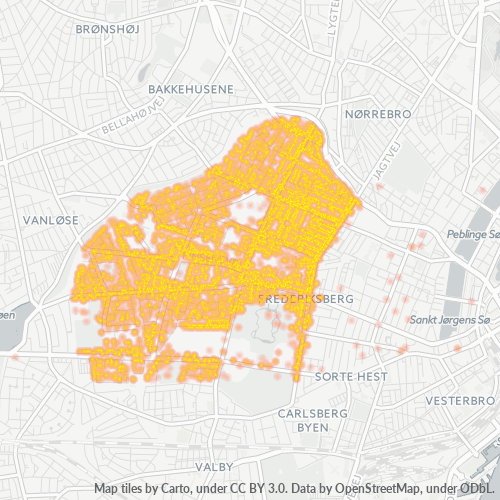2000 Heatmap over forretningstæthed