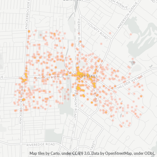 07626 Business Density Heatmap